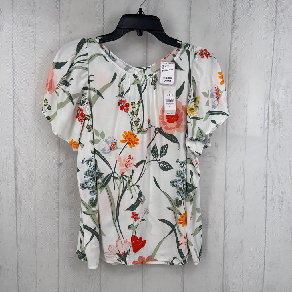 R54 M s/s flower print top