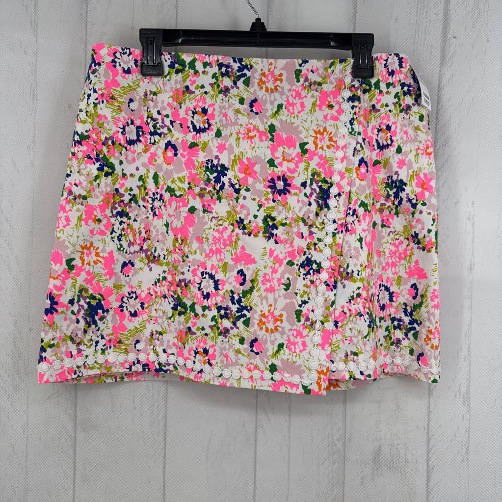 14 vibrant floral pattern skort