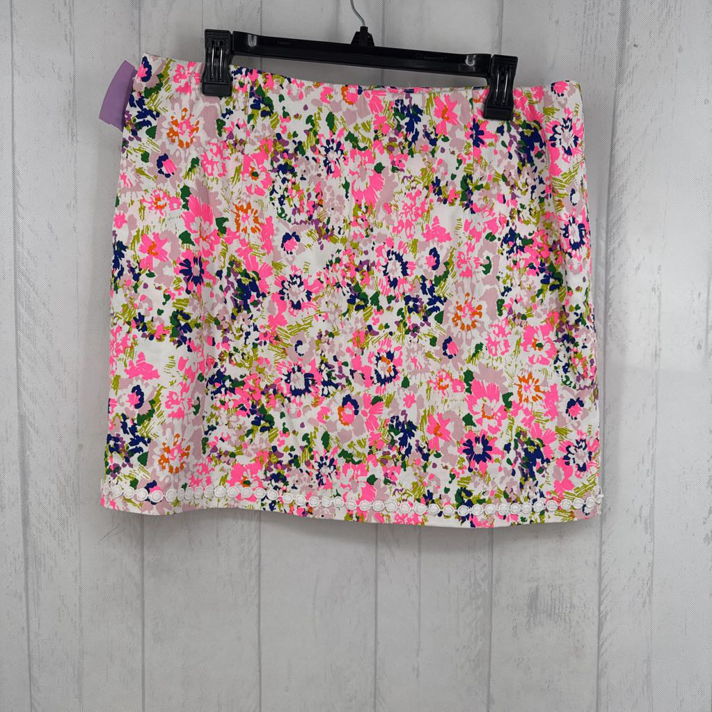 14 vibrant floral pattern skort