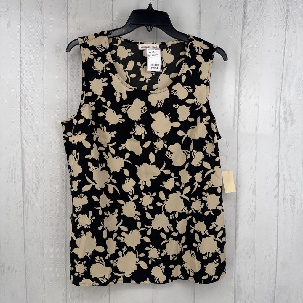 R70 L florall silhouette shell tank