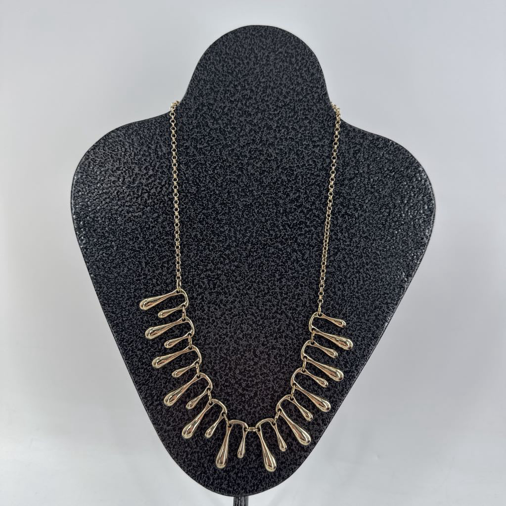 10" gold cascade necklace