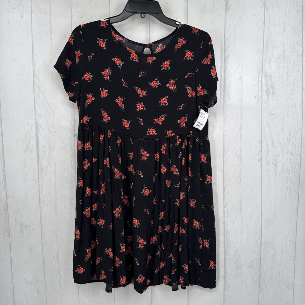 M flo print open back s/s dress