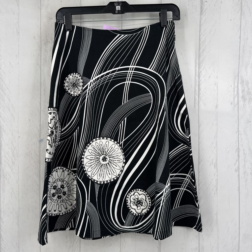 S printed embelished skirt