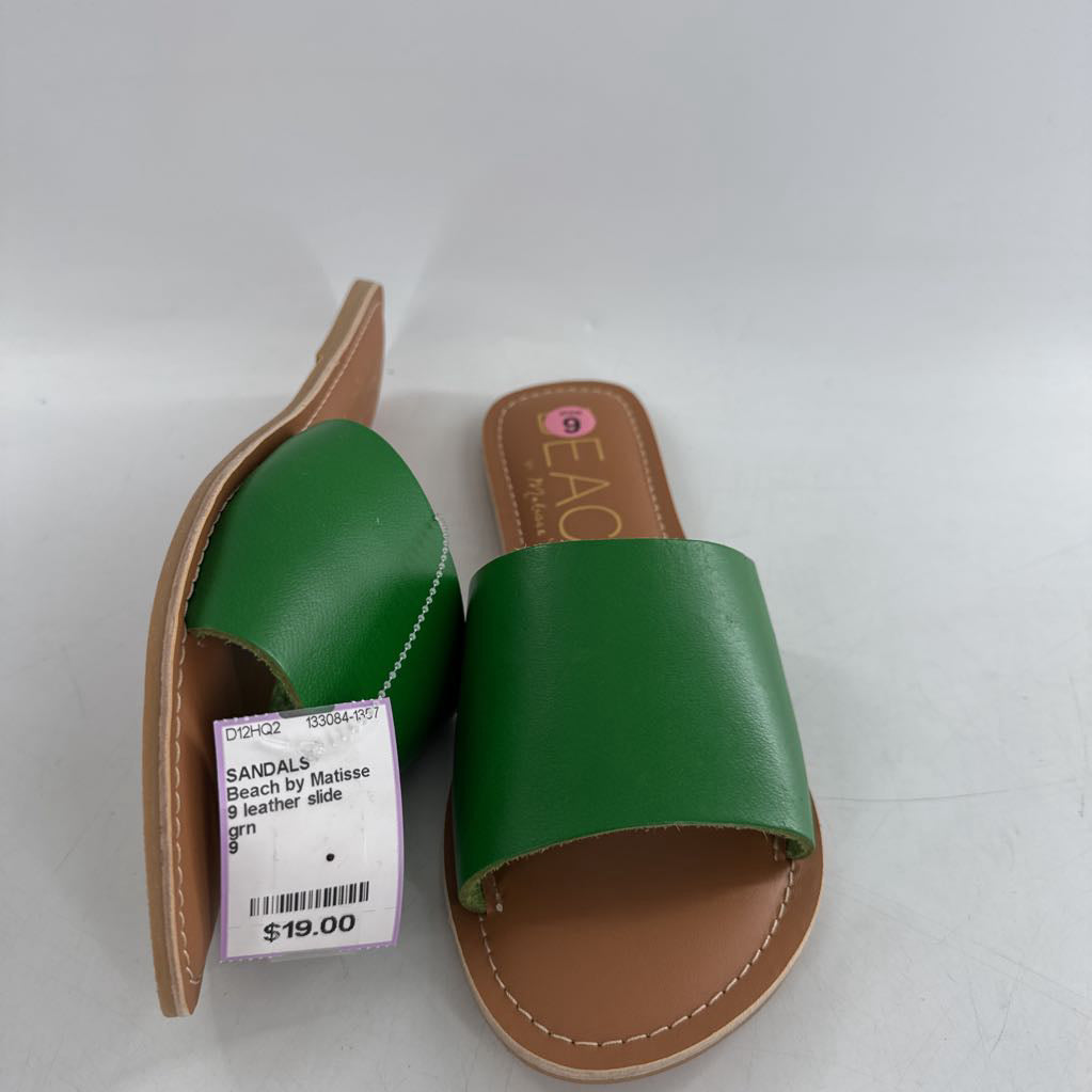 9 leather slide sandal