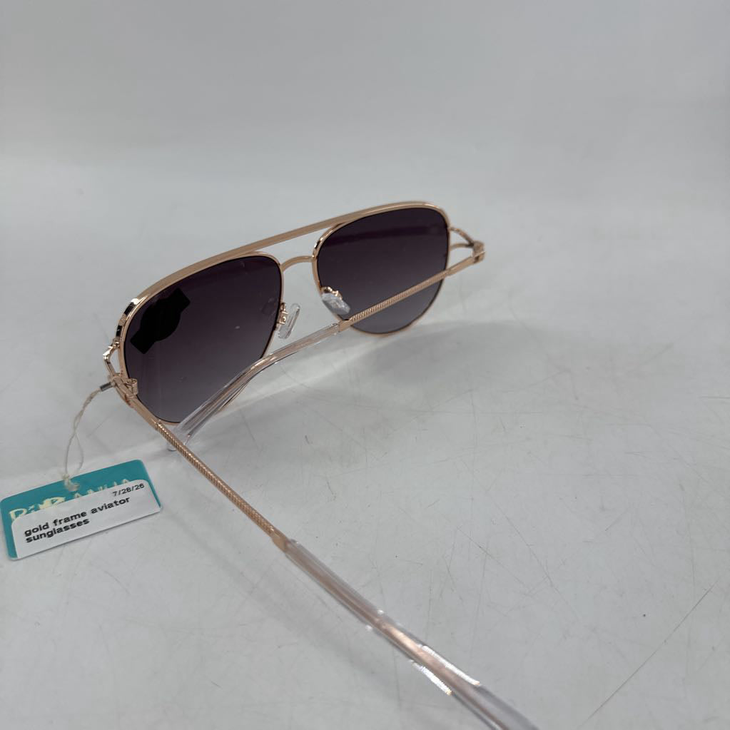 gold frame aviator sunglasses