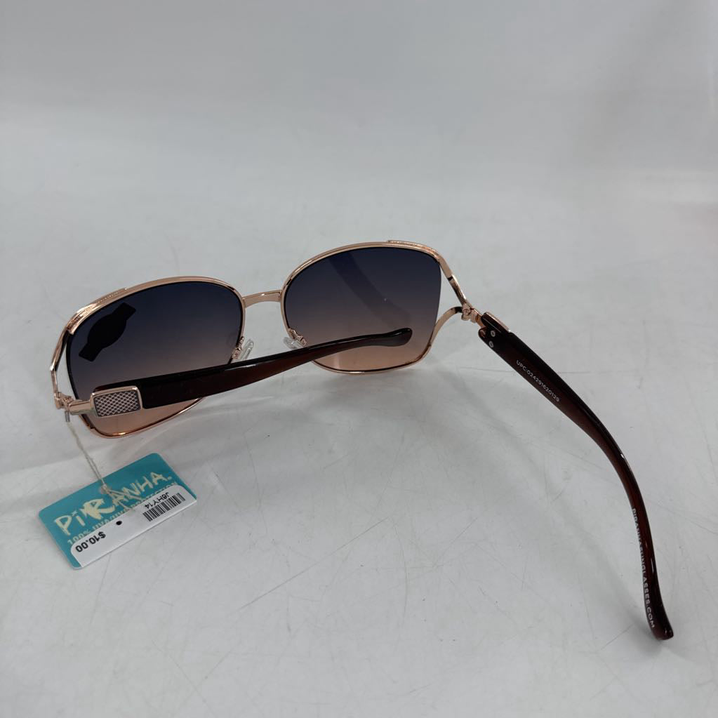 gold & brown frame sunglasses