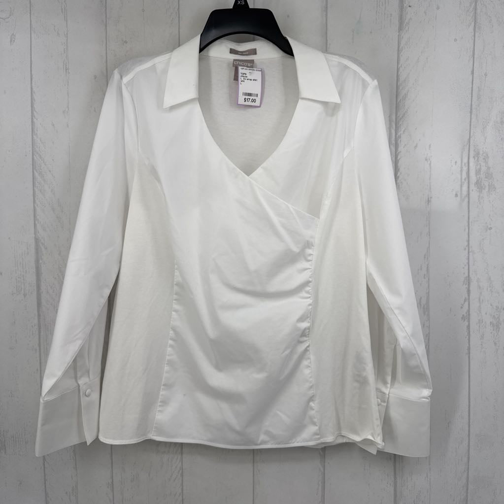 L l/s wrap shirt