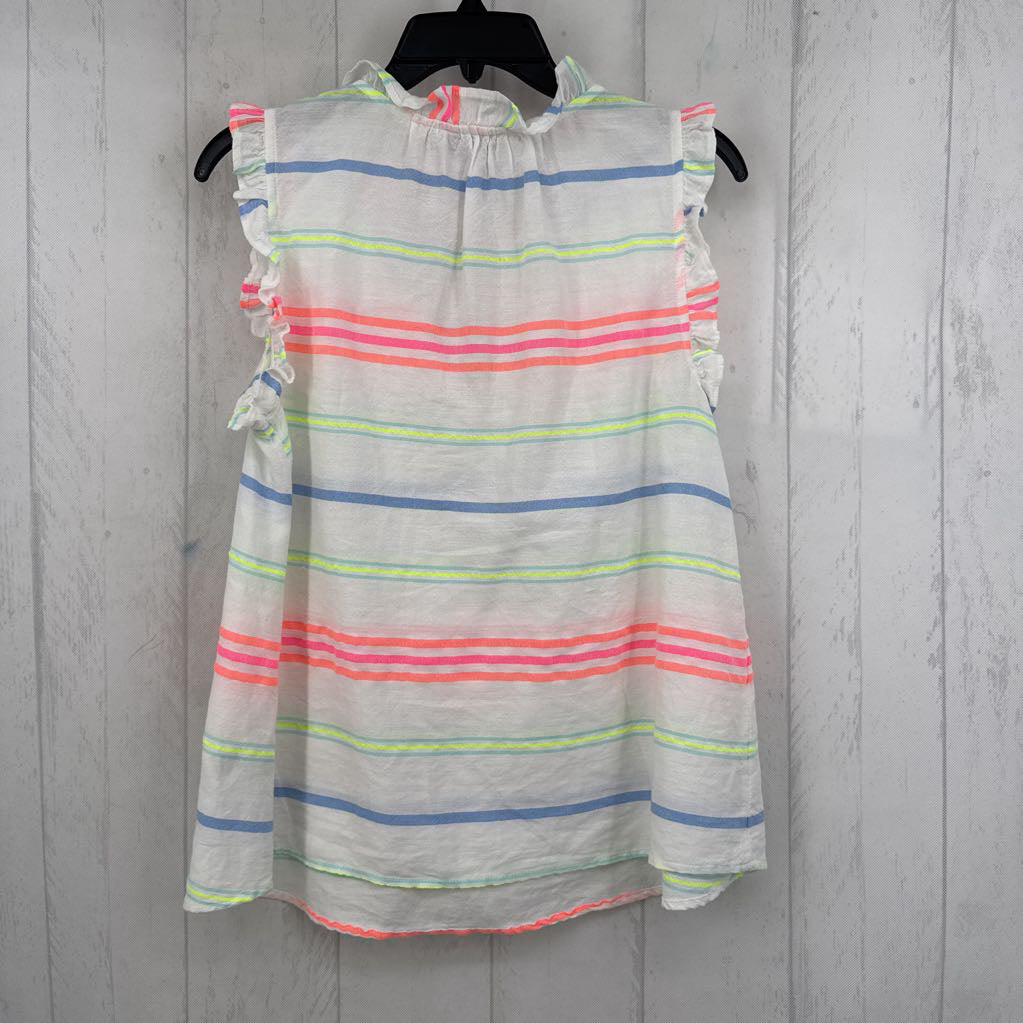 S striped tassel tie tank