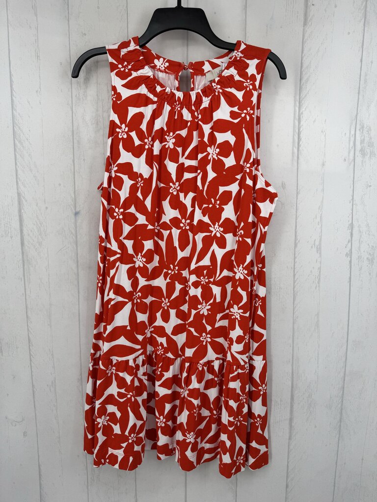 M slvls flower print ruffle hem dress