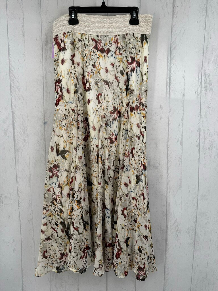 M flower print maxi skirt