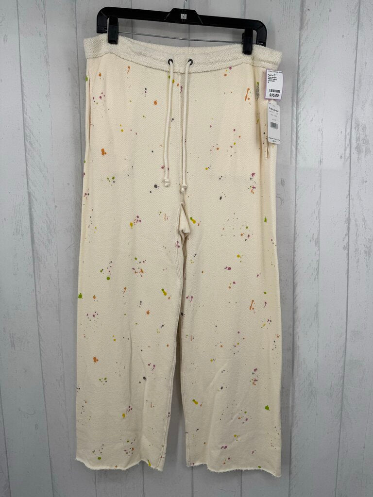 R88 M paint splatter drawstring pants