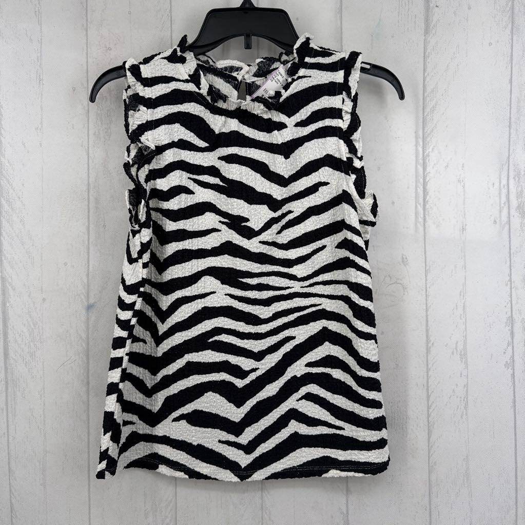 XS zebra print slvls top