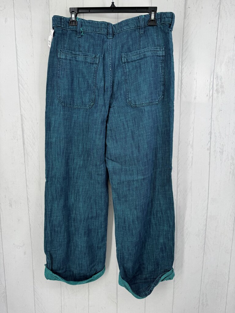 30 cuffed wide leg jean