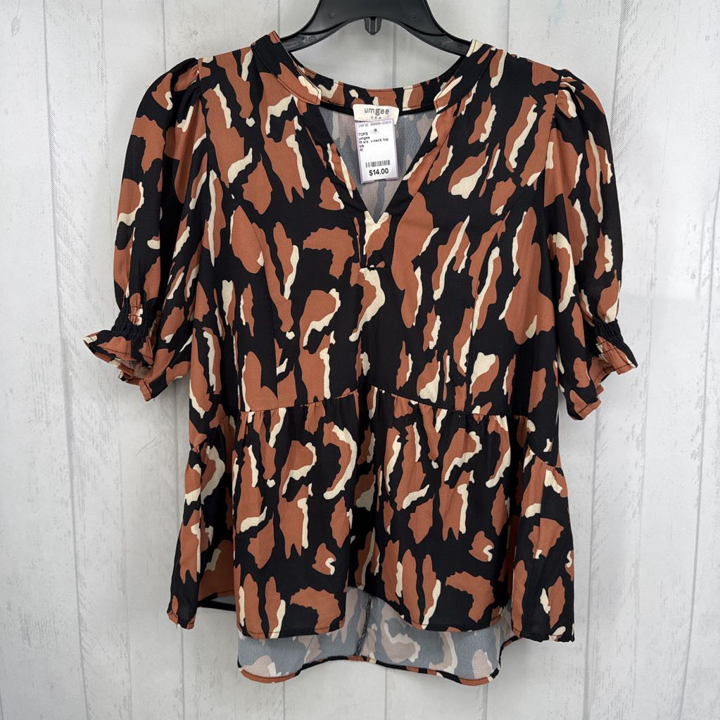 M s/s v-neck top