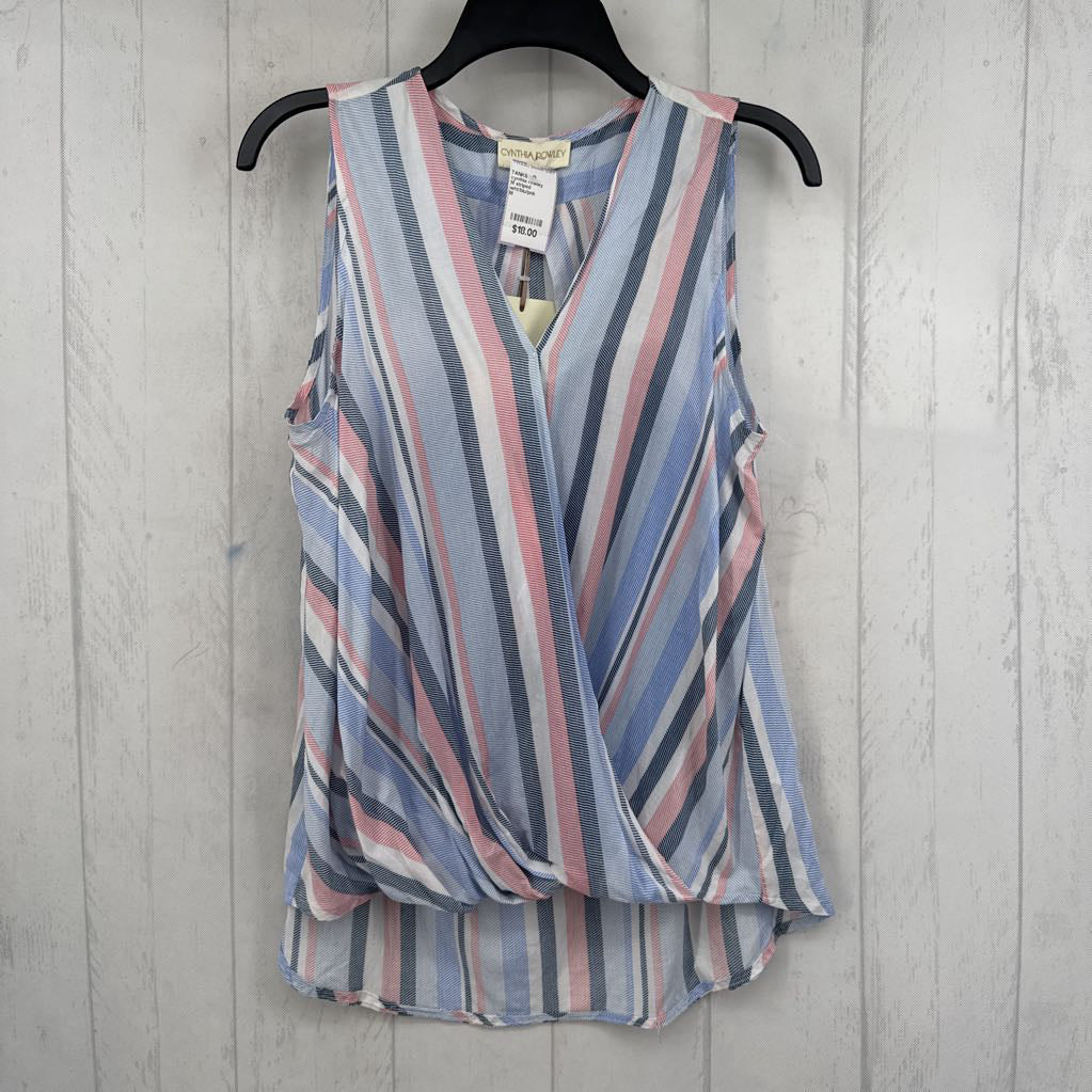 M striped crossover tank