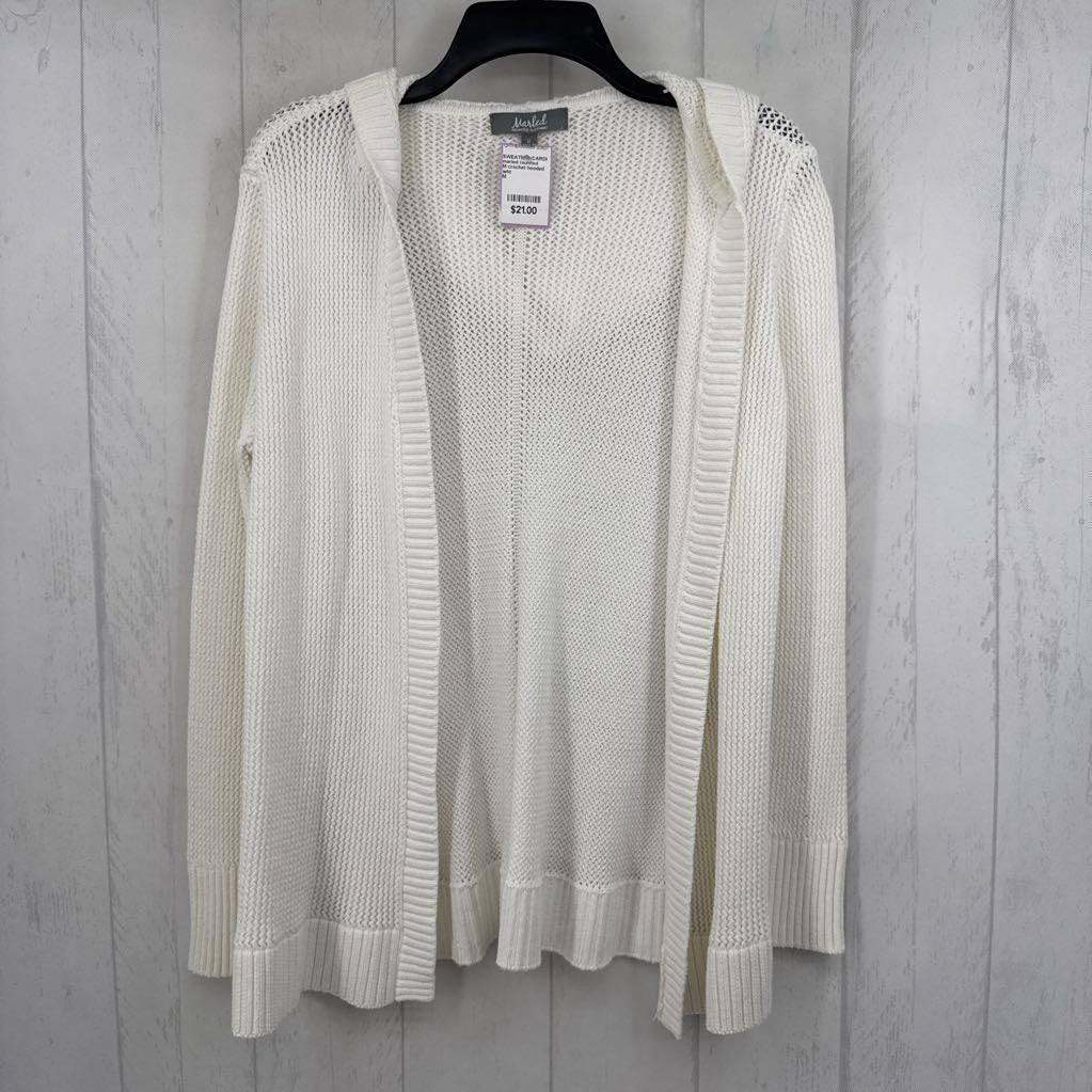 M crochet hooded cardi