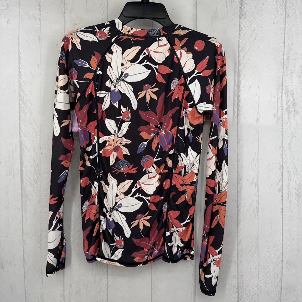 6 flo print zip-up jacket