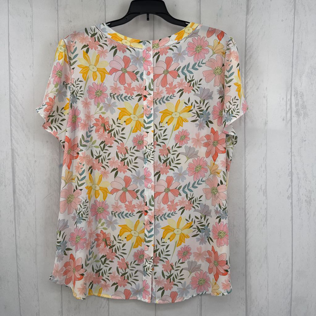 XL flo print s/s top