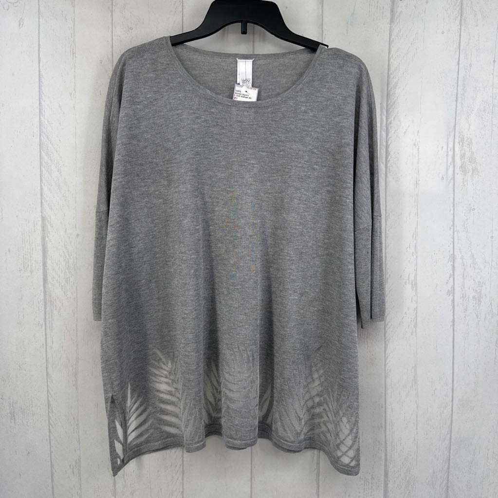 L knit dolman slv top 3/4 slv