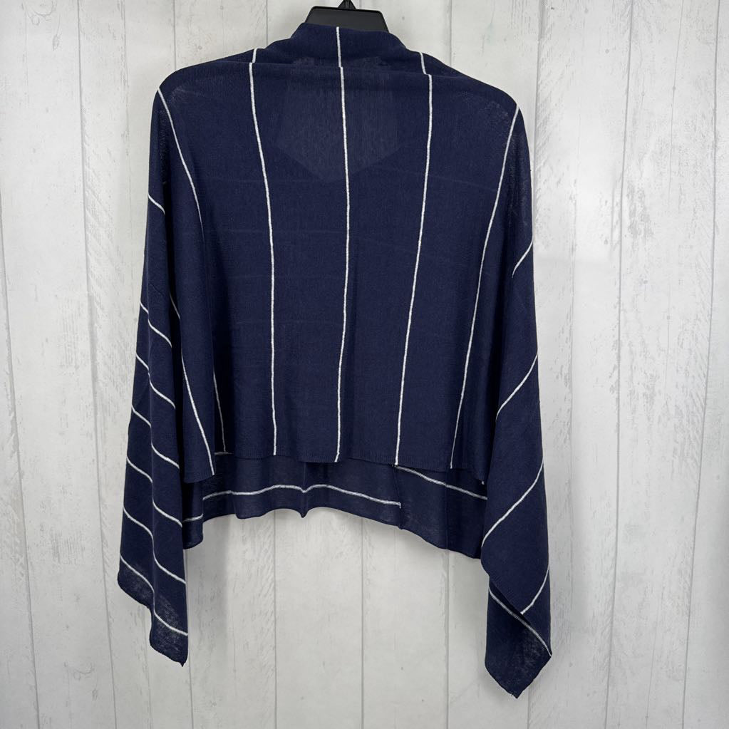 O/S striped poncho