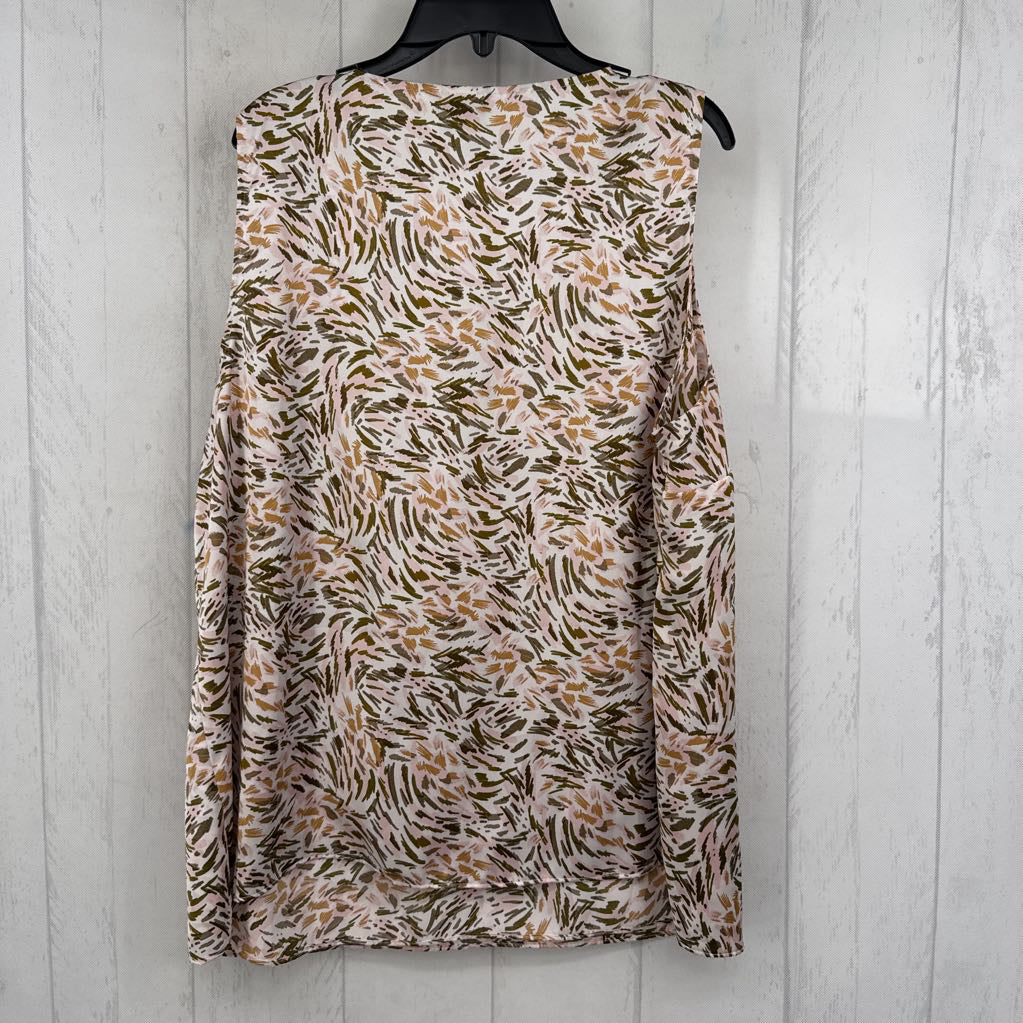 XL animal print v-neck tank
