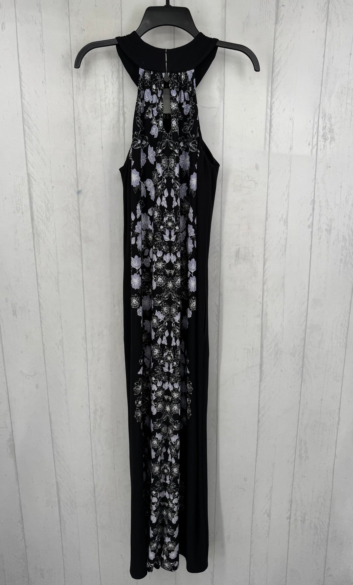 S flo print keyhole slvls maxi dress