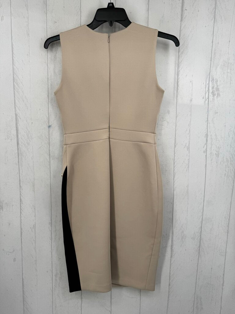 4 gold button detail slvls sheathdress