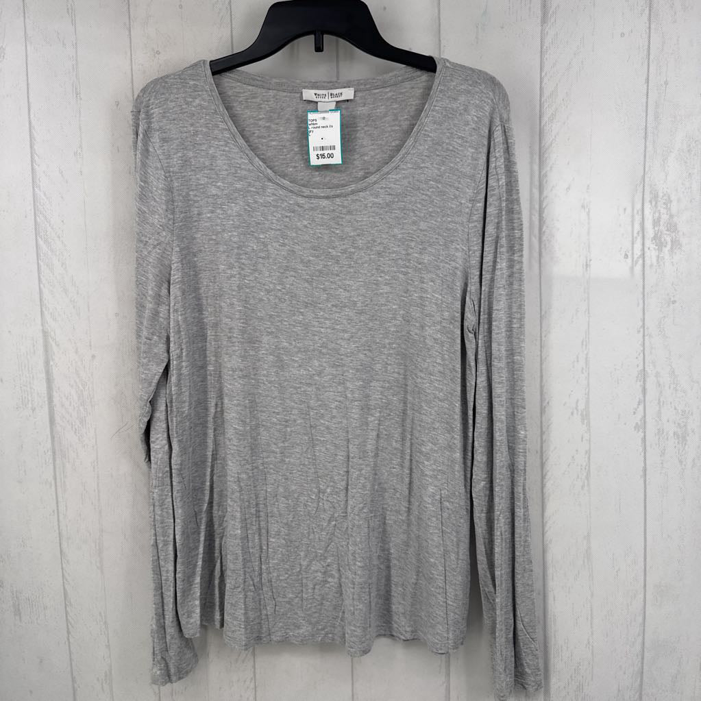 L round neck l/s tee