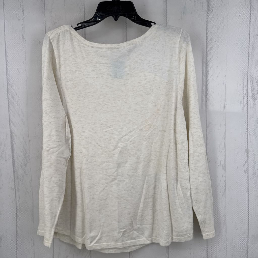 L bateau neck l/s knit top