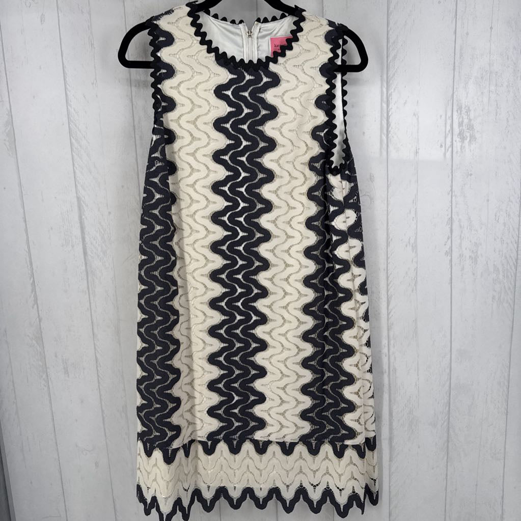 10 lace ric-rac trim slvls dress