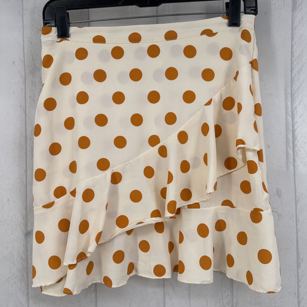 M polka dot ruffled ksirt