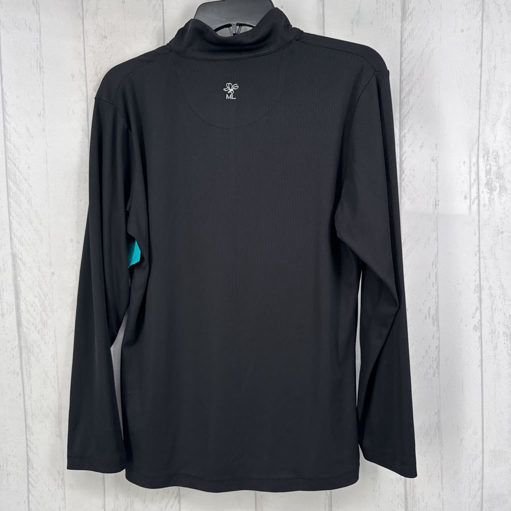 M ribbed quarter zip l/s top