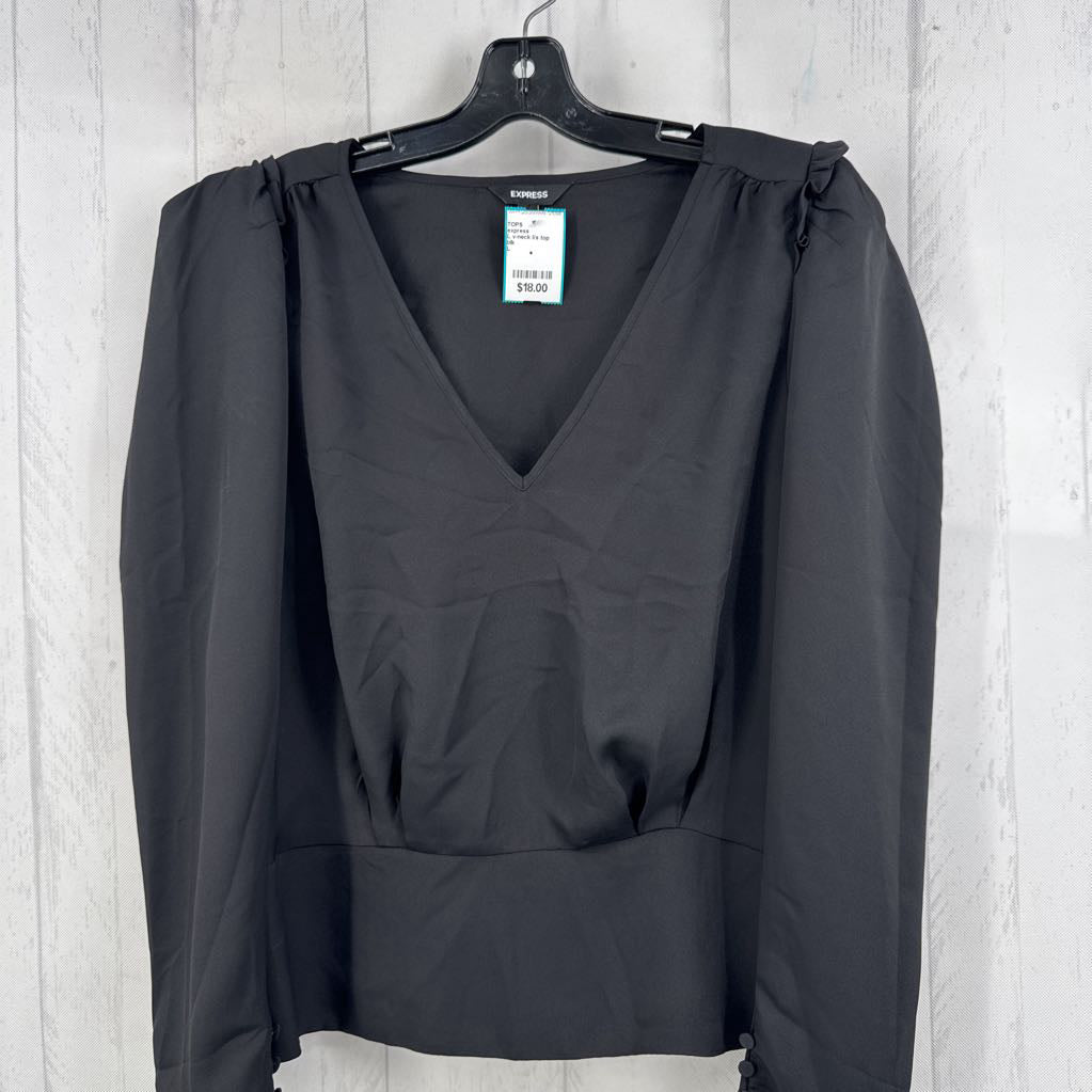 L v-neck l/s top
