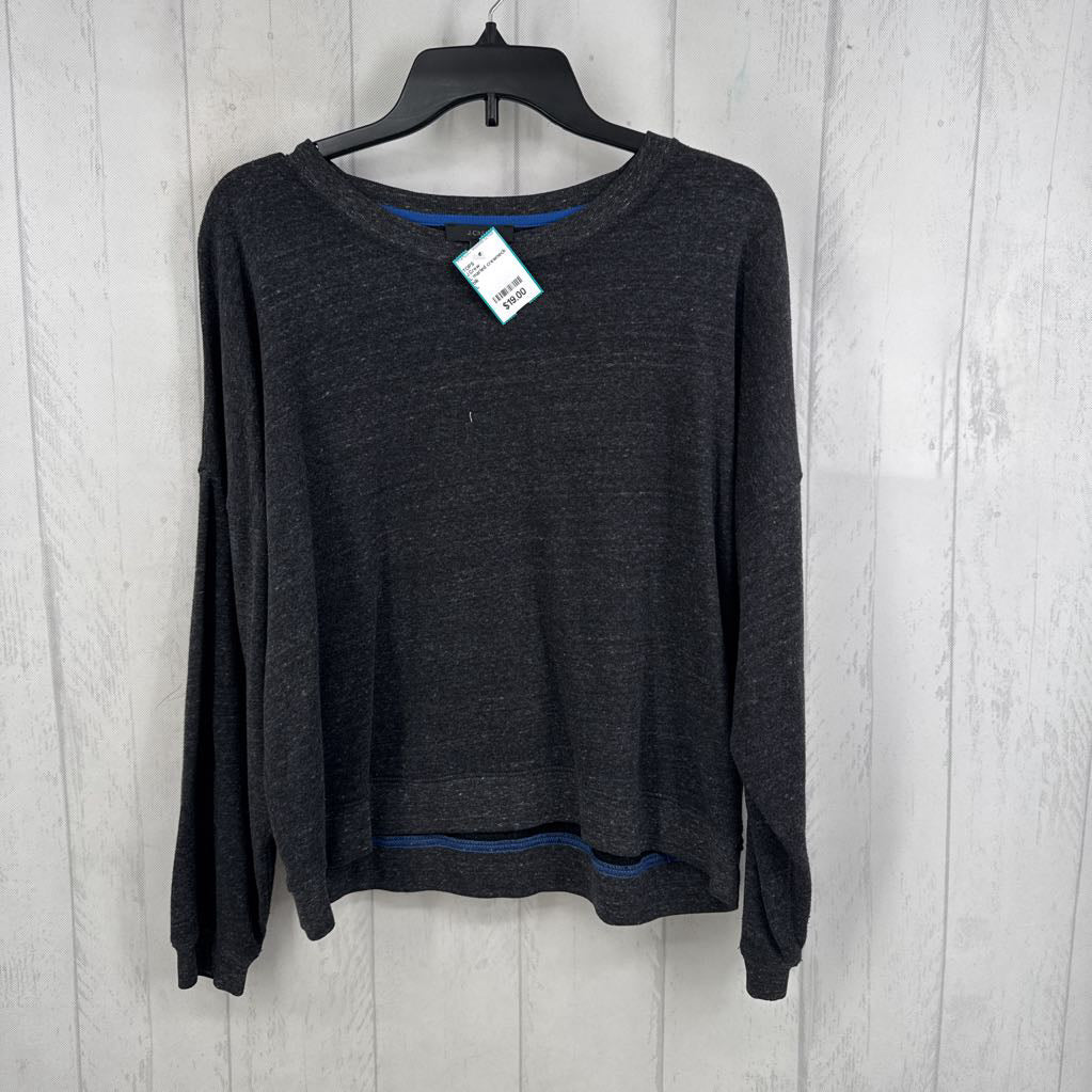 L marled crewneck l/s top