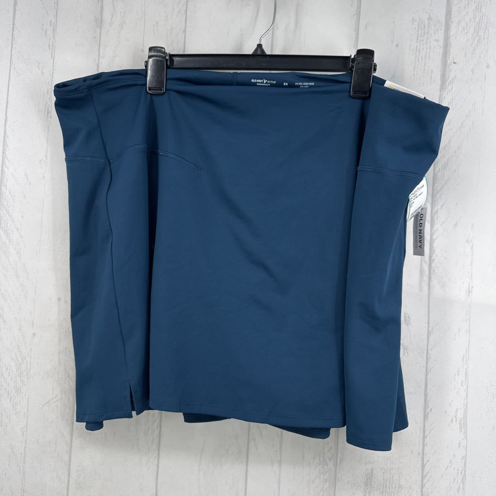 3X hi-rise skort