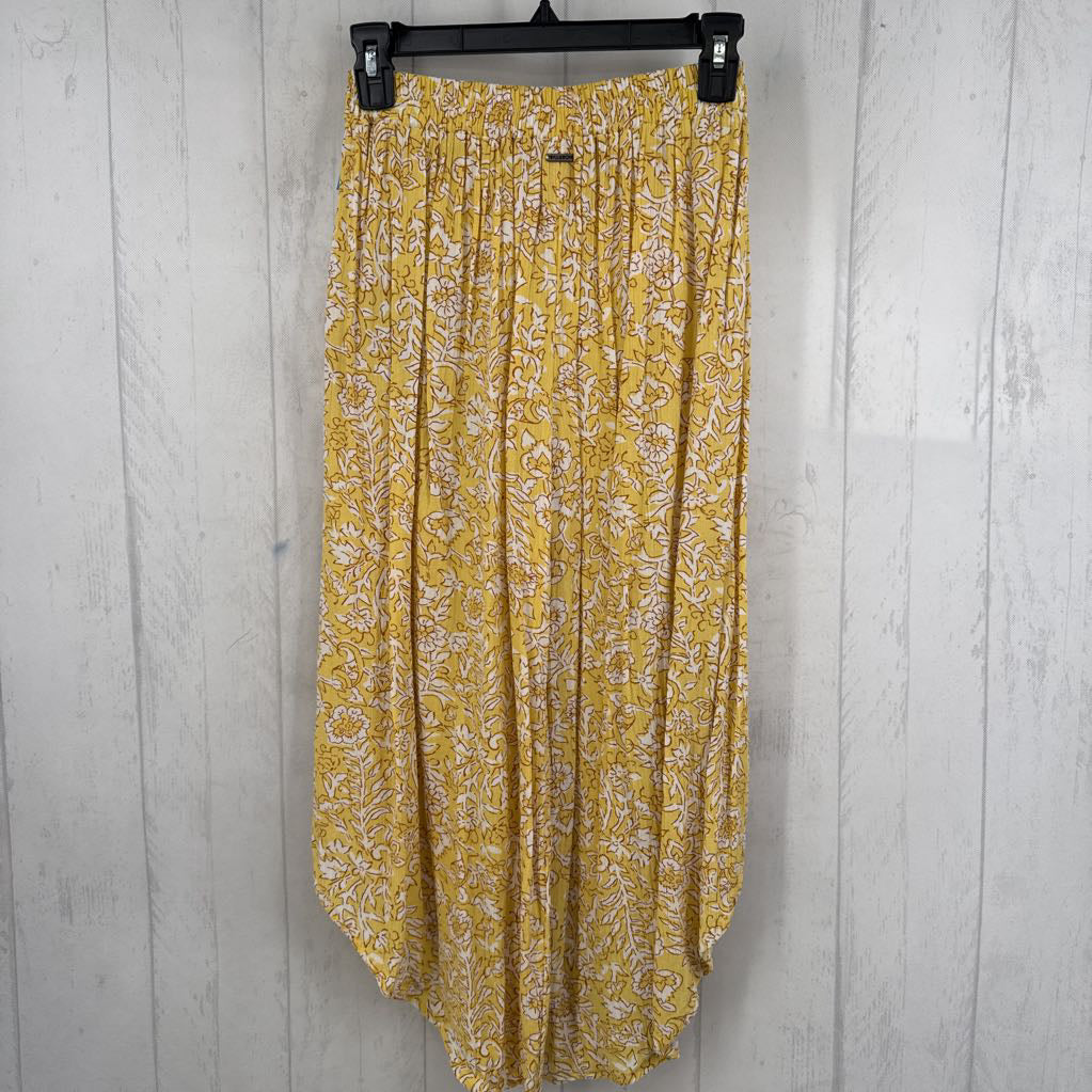 M flo print split leg capri