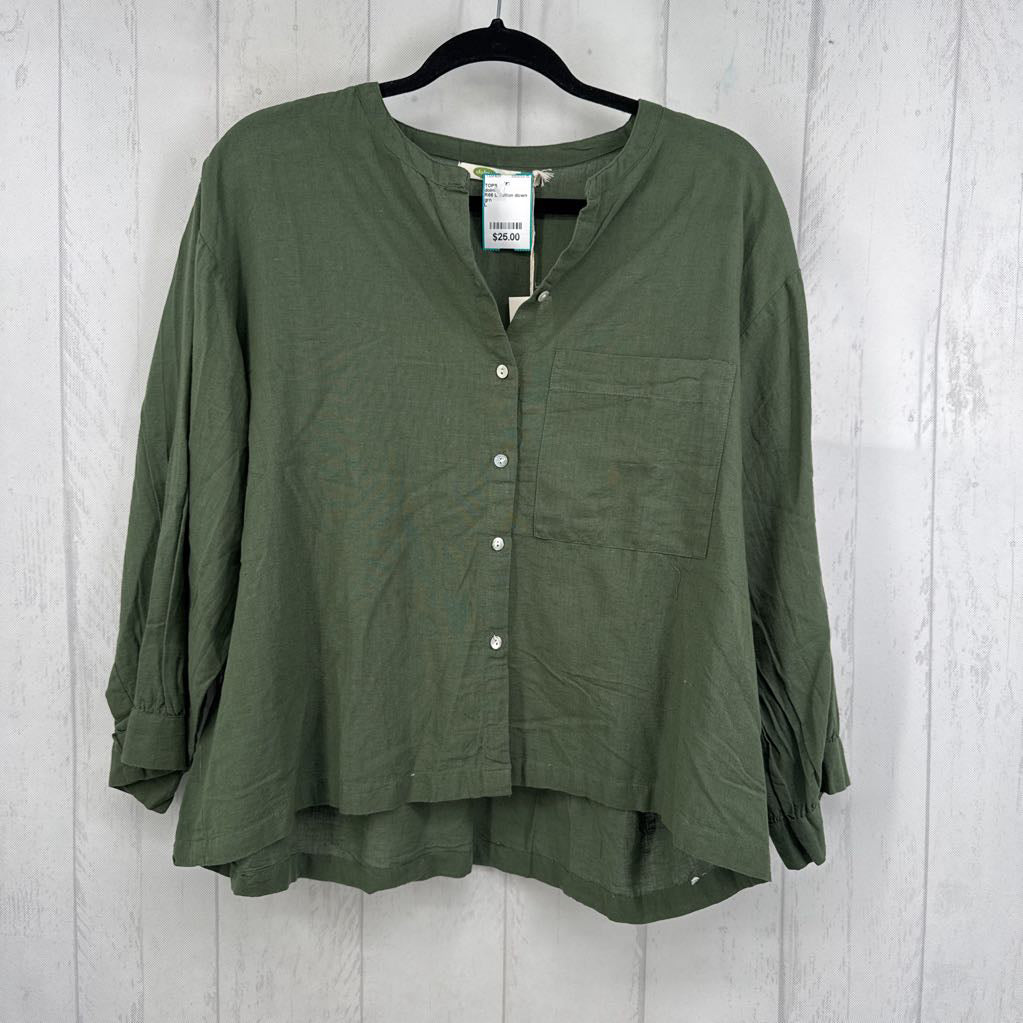 R66 L button down l/s top