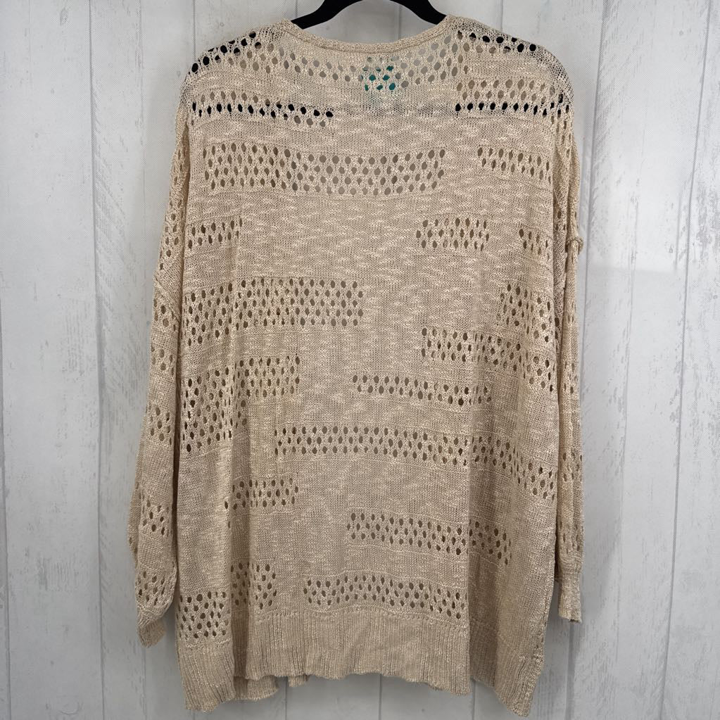 L crochet open front cardi