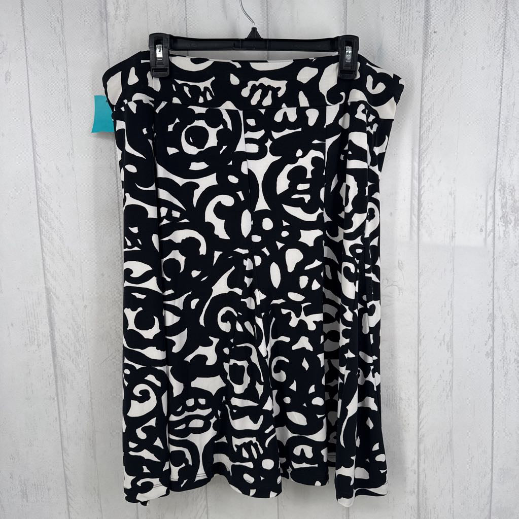 XXL printed pull-on skirt