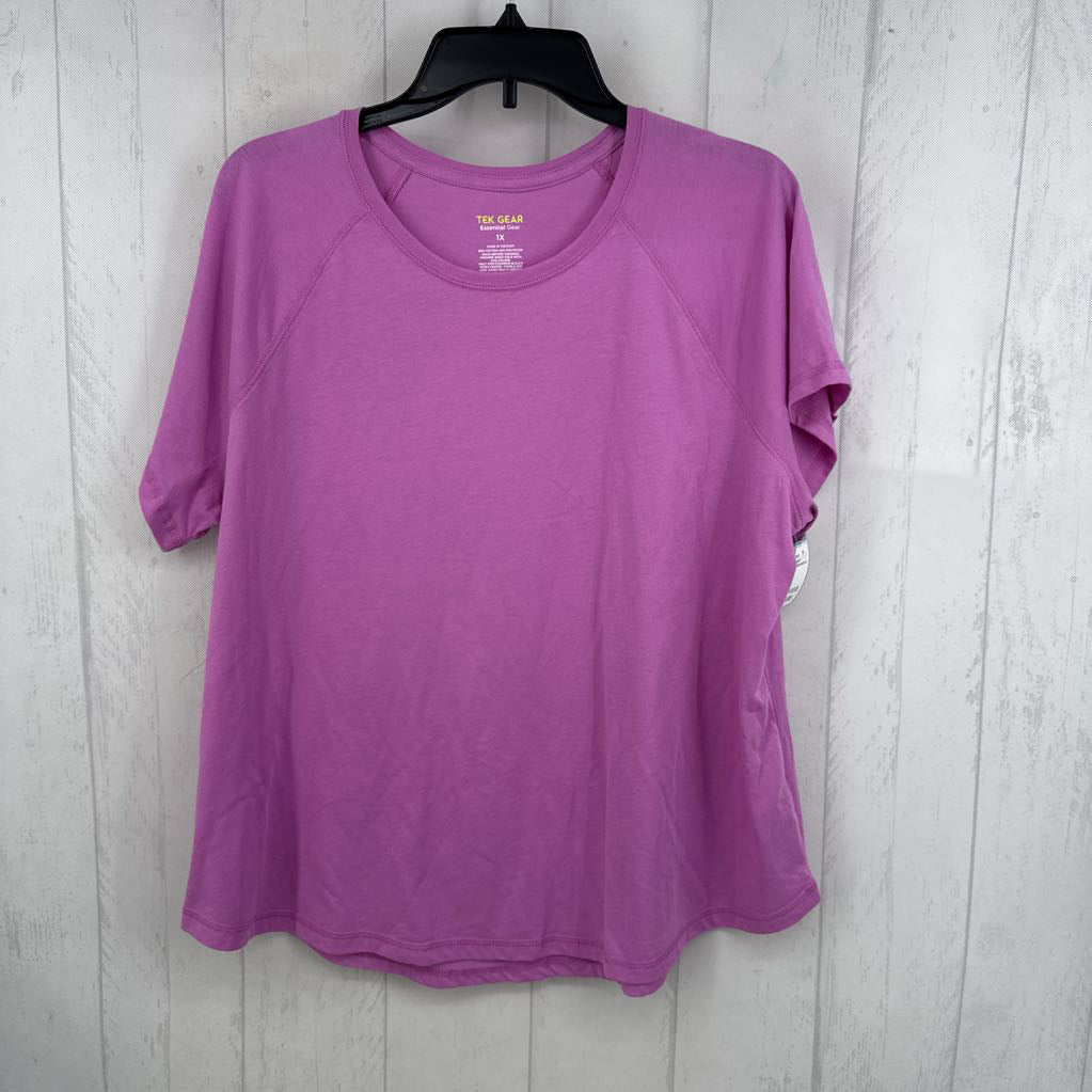 1X round neck s/s tee
