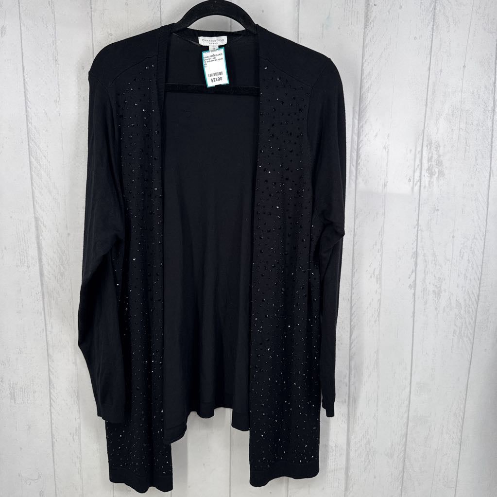 1X embelished open front cardi
