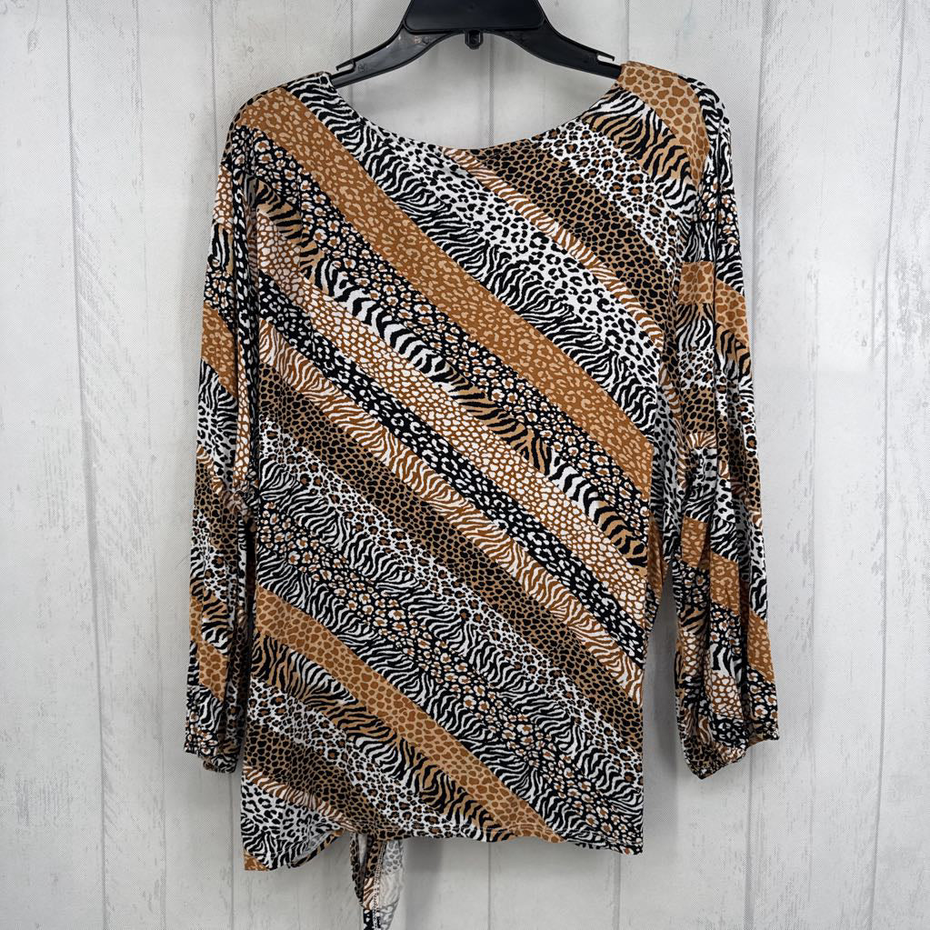 1X animal print l/s tee