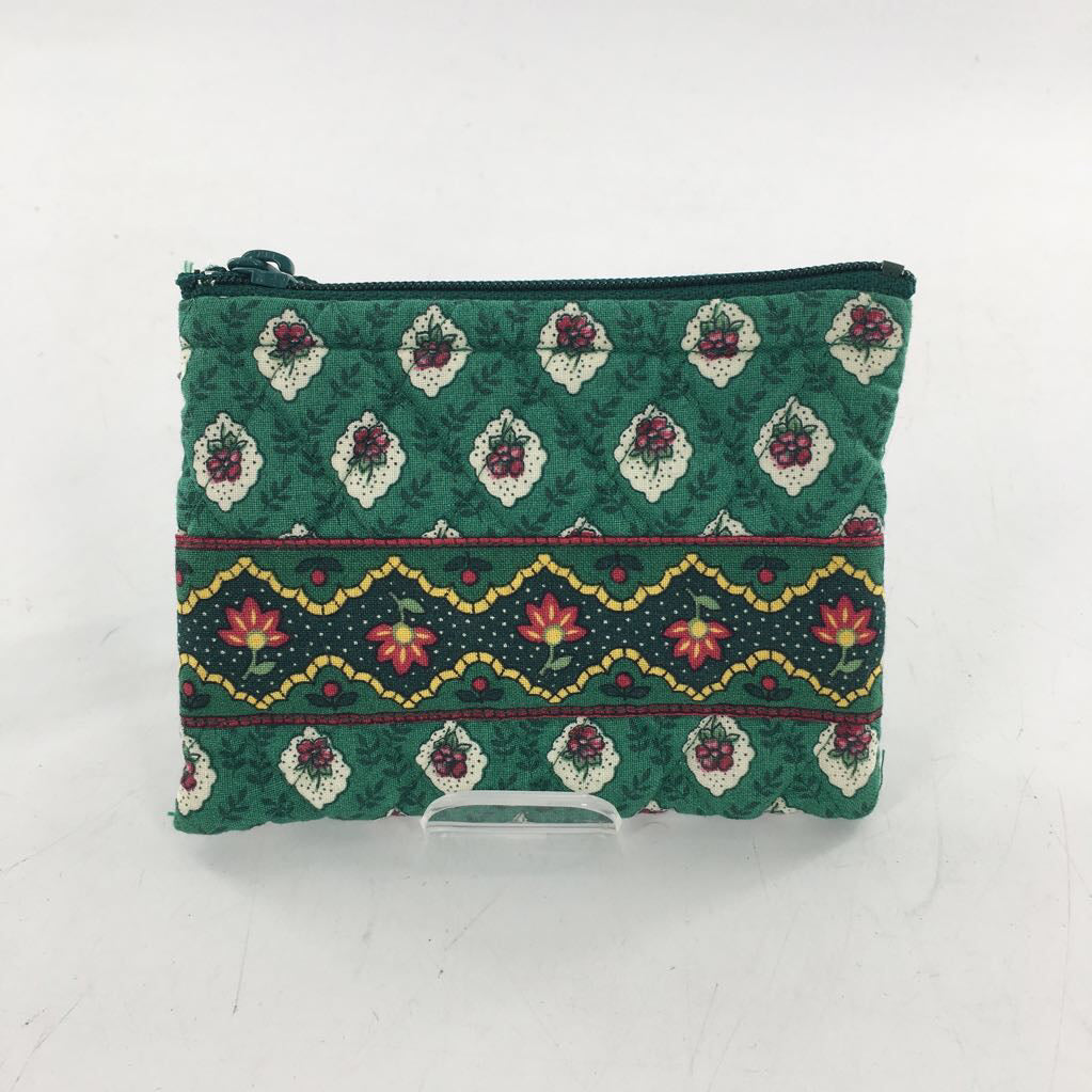 quilted flower print coin purse