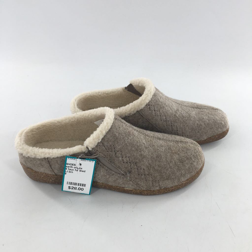 9 faux fur lined clog