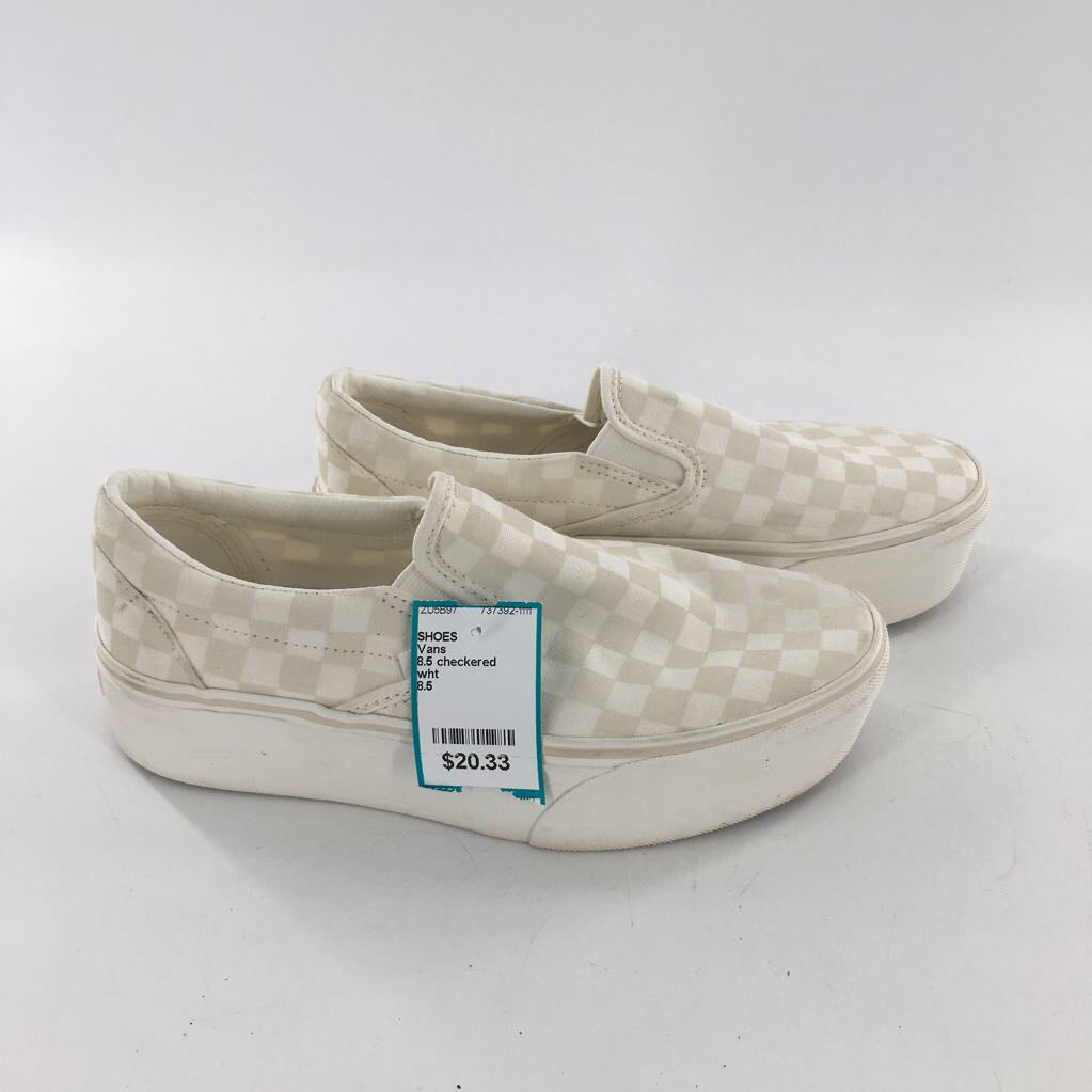 8.5 checkered platform slip-on sneaker