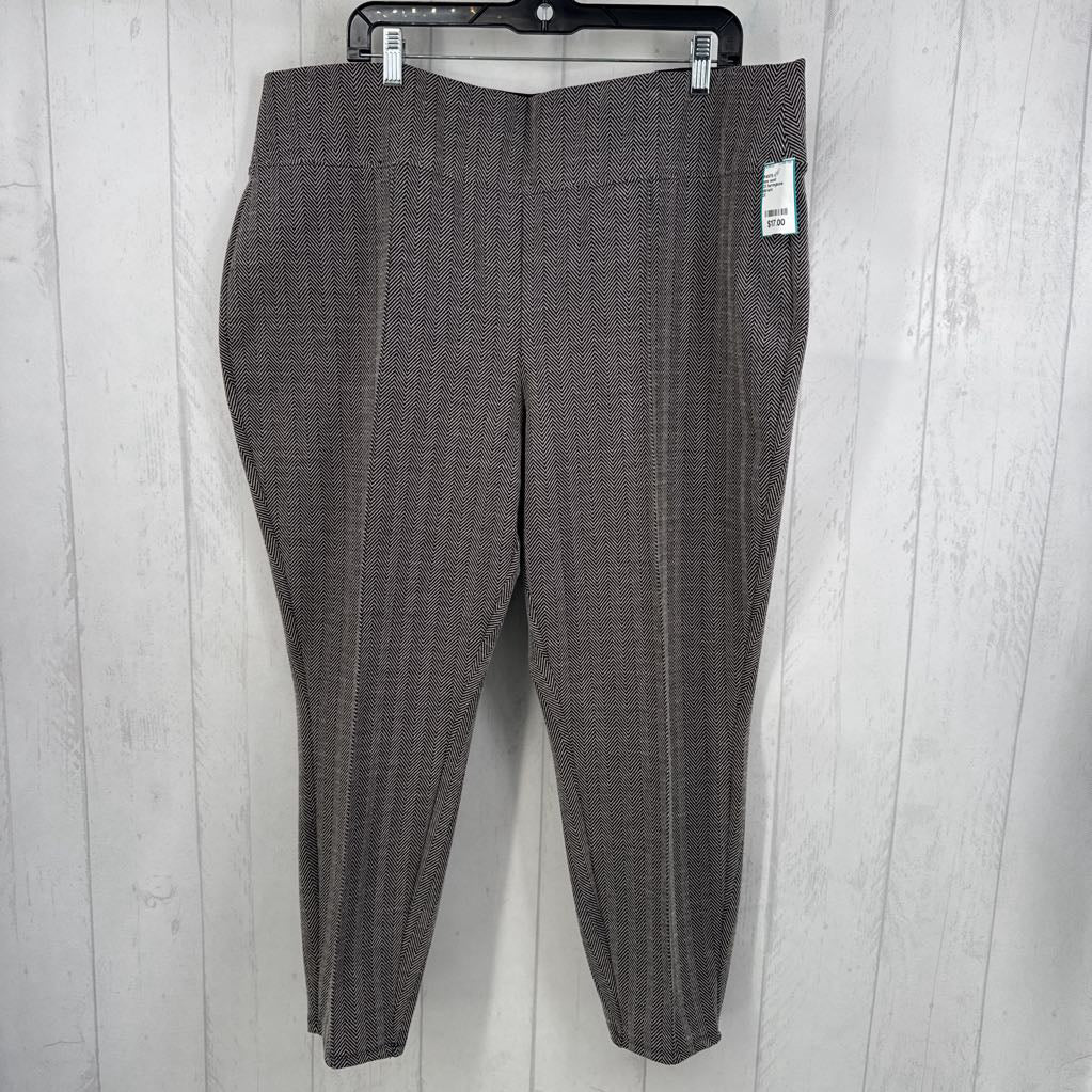 2X herringbone print hi-rise legging