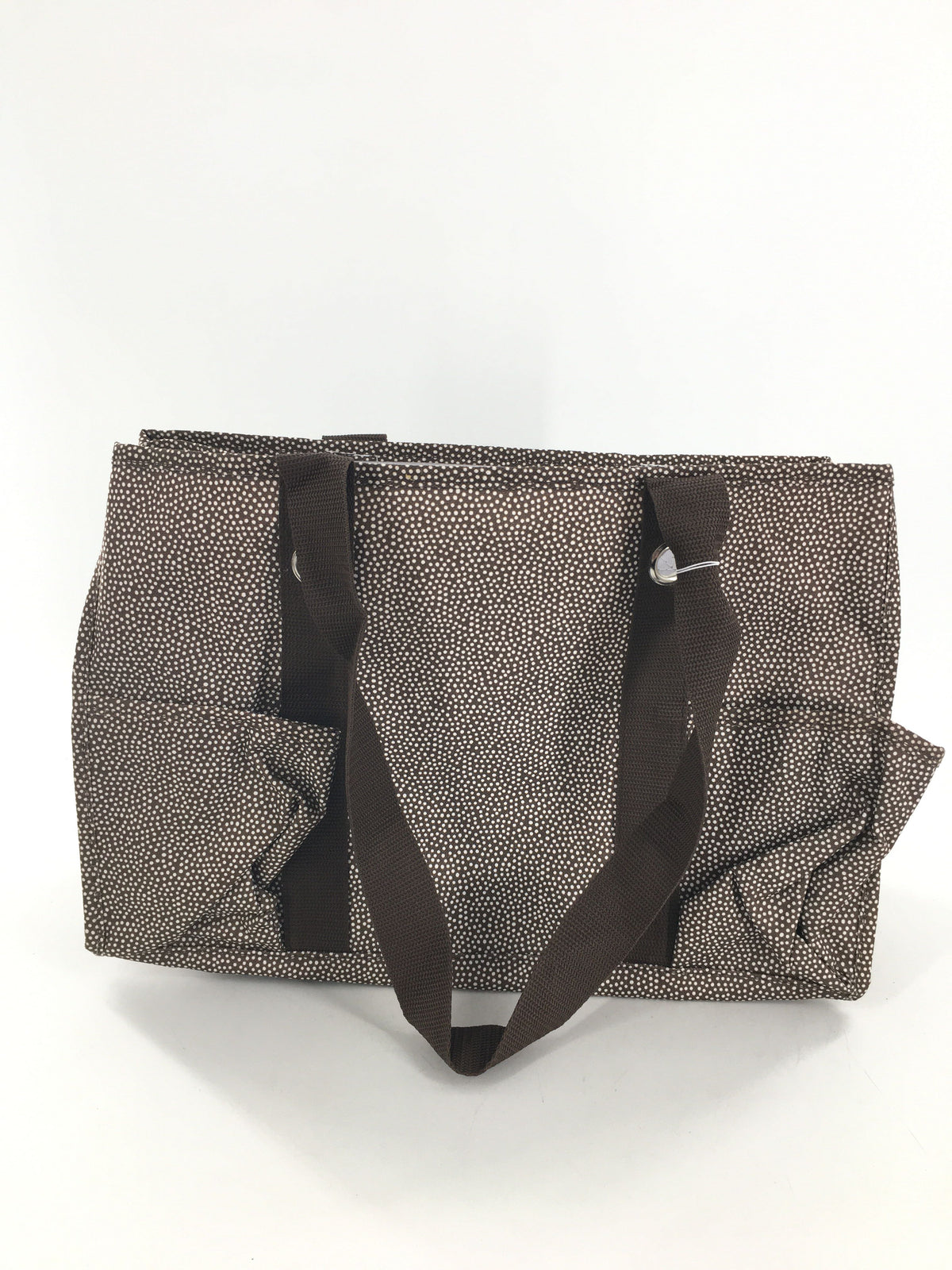 Thirty-One brn dot print organizing utility tote
