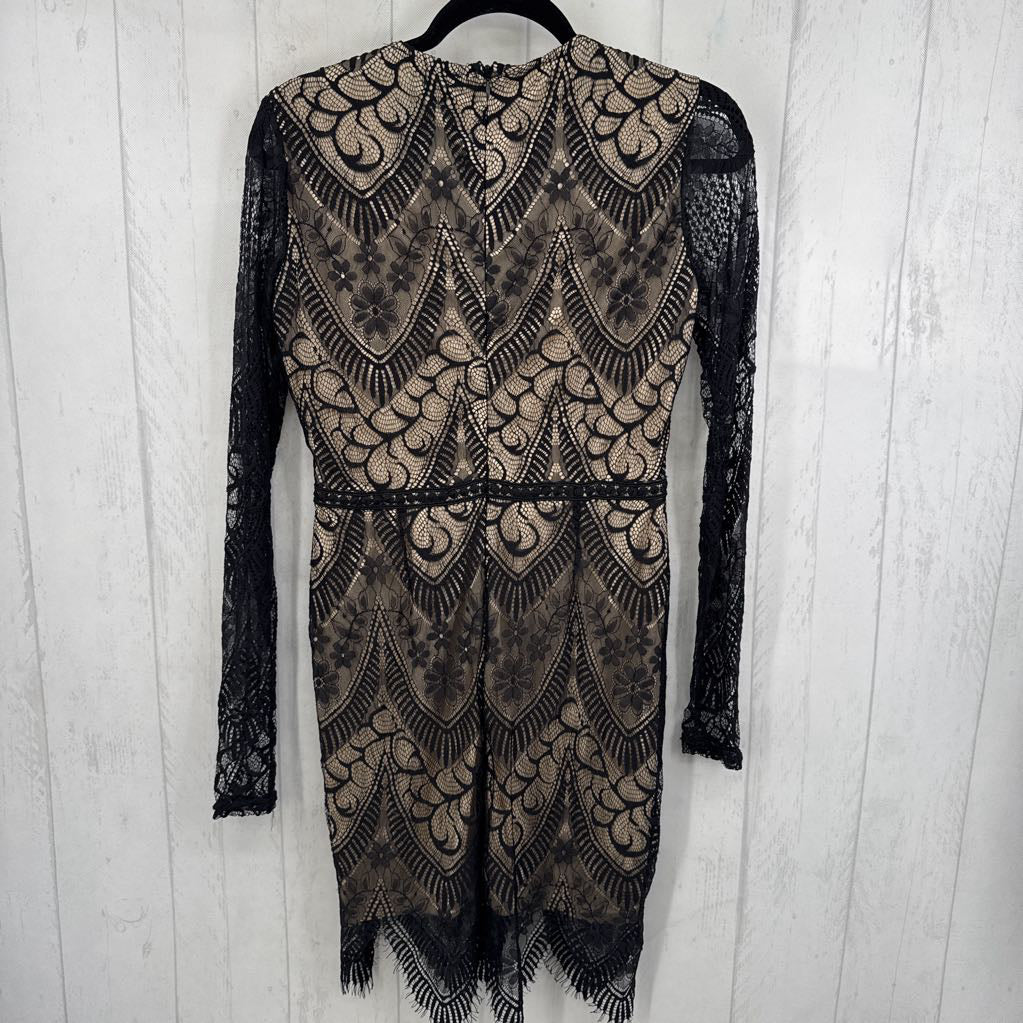 M lace l/s dress