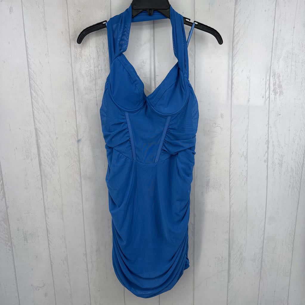 XL ruched halterneck dress