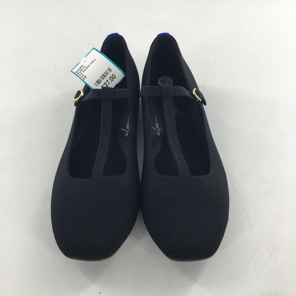 9.5 buckle mary jane slip-on flats